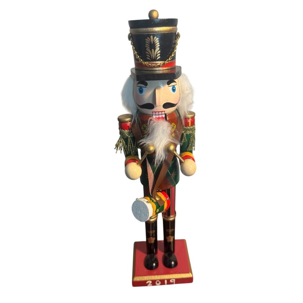 Christmas Wooden Nutcracker Drummer Soldier 2019 12"